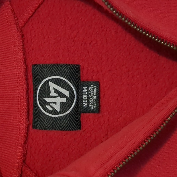 St. Louis Cardinals Baseball Red Quarter Zip Sweatshirt 47 - Picture 4 of 6